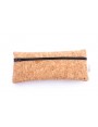Cork leather zipper case, Black felt inside