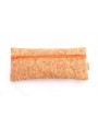 Cork leather zipper case, Orange felt inside