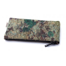 Painted zipper cork leather pouches