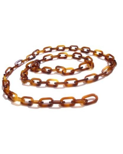 Chaîne Acétate Ecaille avec Petits maillons rectangulaires