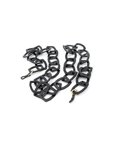 Black Acetate chain with Big Octagonal links