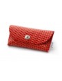 Cherry waffle leather pouch case