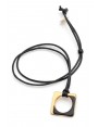 Black and Gold Square Acetate pendant