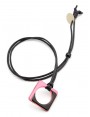 Black and Pink Square Acetate pendant