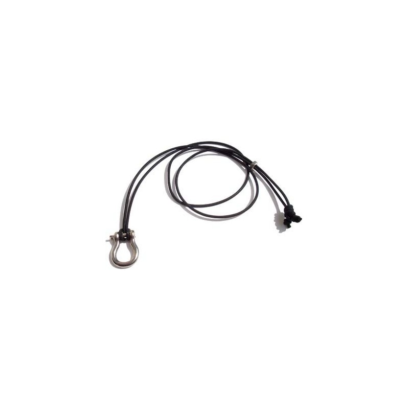 Pendentif Petite Manille sur un cordon en Coton Noir