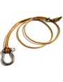 Big Shackle Pendant on Cognac Cotton cord