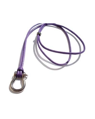 Pendentif Petite Manille sur un cordon en Coton Violet