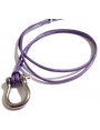 Pendentif Grande Manille sur un cordon en Coton Violet