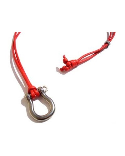 Big Shackle Pendant on Red Cotton cord