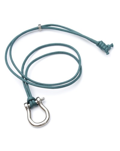 Big Shackle Pendant on Thuya Cotton cord