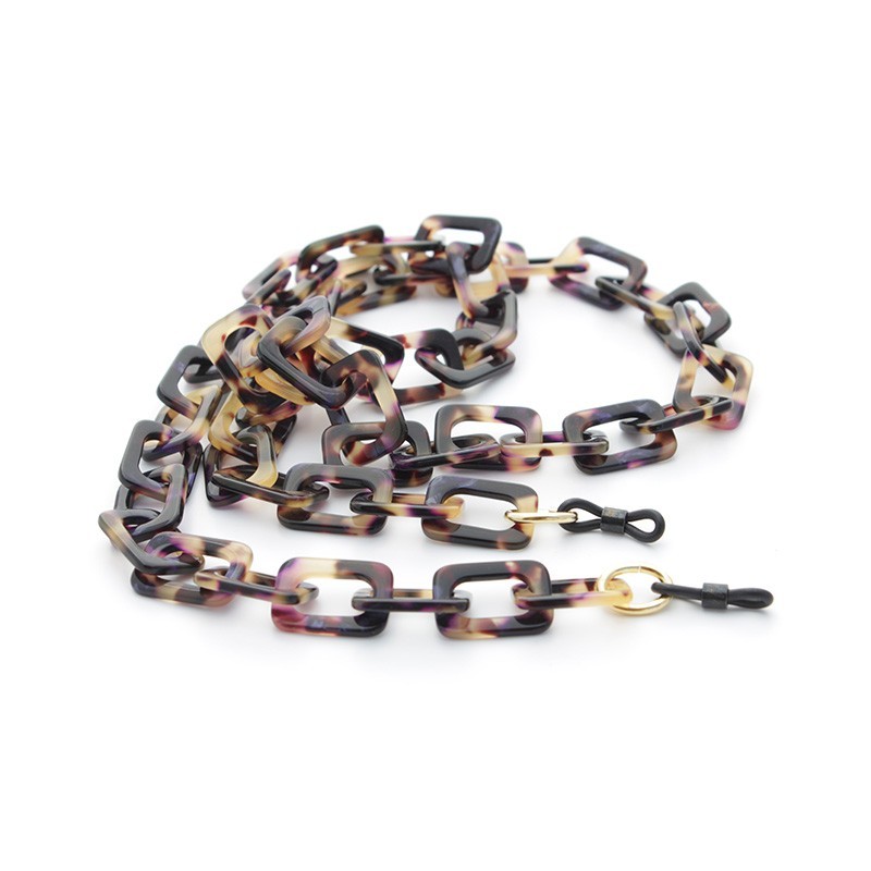 Chaînes Acétate avec Petits maillons rectangulaires