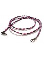 Black and Fuchsia polyester two-tone twisted cord