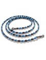 Black and Blue polyester two-tone twisted cord