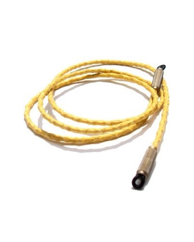 Cordon en coton Jaune façon patte d'autruche