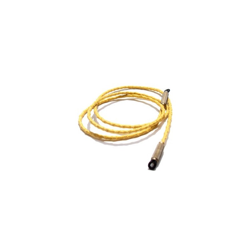 Cordon en coton Jaune façon patte d'autruche