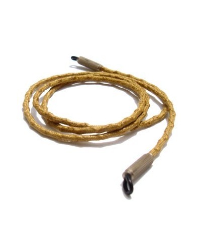 Cordon en coton Beige façon patte d'autruche