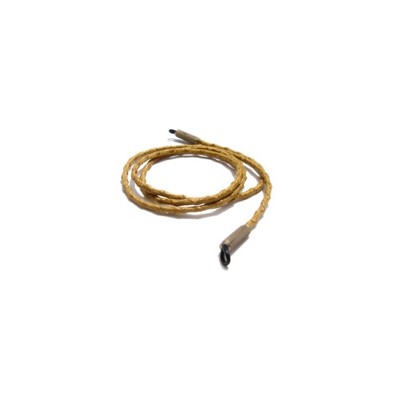 Cordon en coton Beige façon patte d'autruche