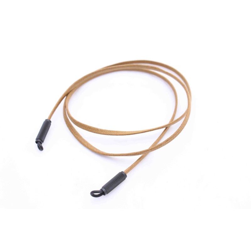 Cordon plat en coton poli Sable