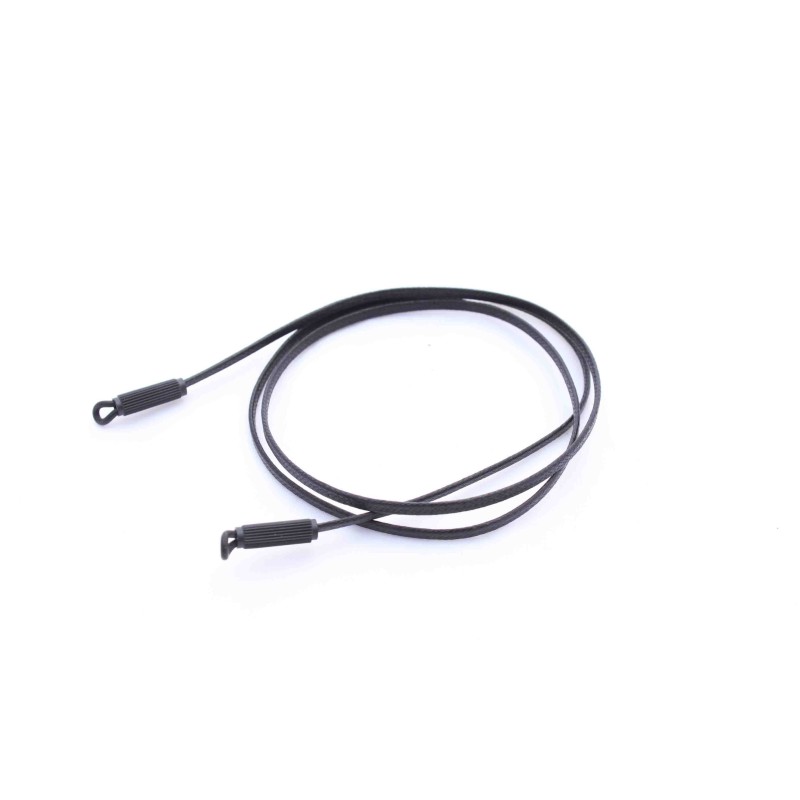 Black Flat polished coton cord