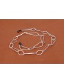 Silver-plated geometric chain
