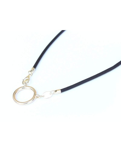 Classic pendant with plated silver ring