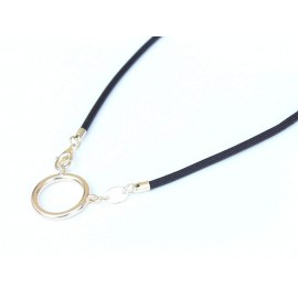 Classic pendant with plated silver ring
