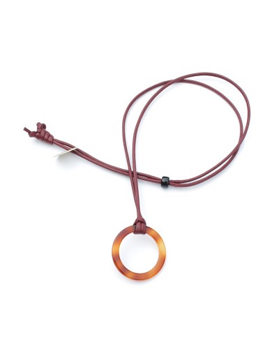 Pendentif Anneau acétate Plat