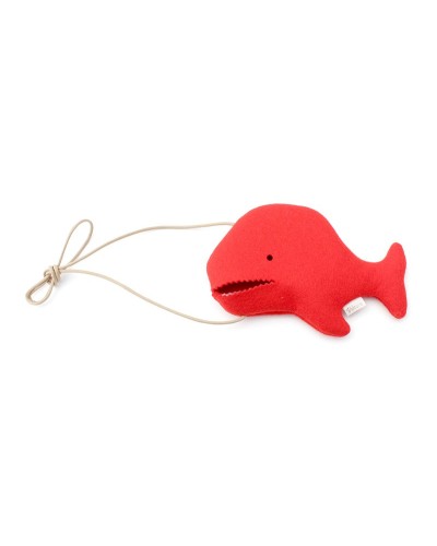 Etui enfant animal en feutre Baleine rouge