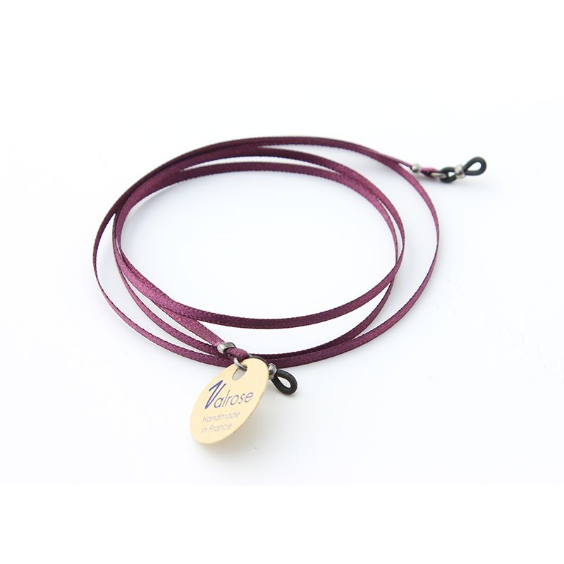 Ruban en satin prune