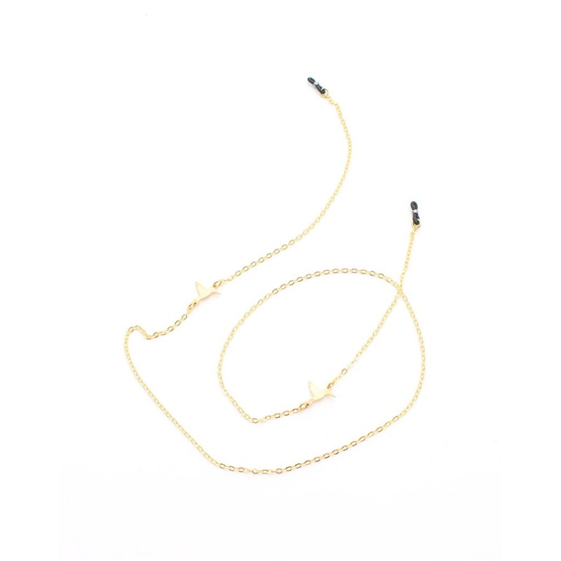 Pink metal chain with small humming-birds