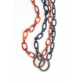 Acetate pendant with small and big links