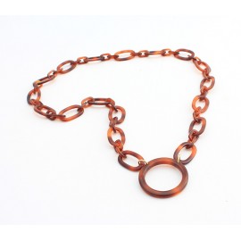 Acetate pendant with small and big links