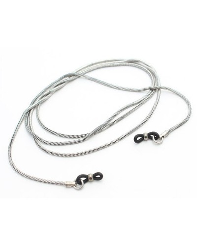 Antic silver round snake metal chain