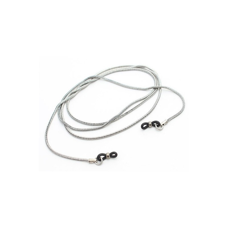 Chaîne en métal serpent ronde vieil argent