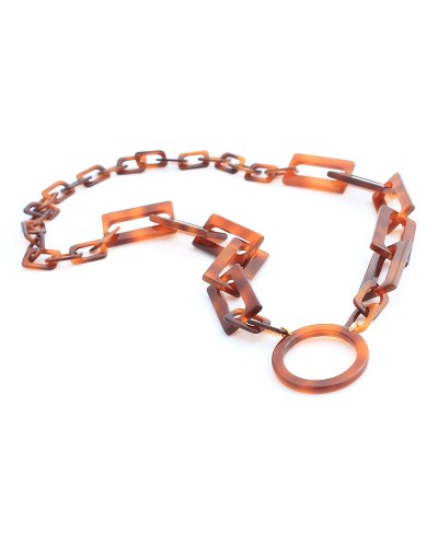 Pendentif en acétate rectangle écaille