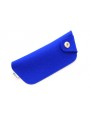 Blue felt case with magnetic clasp