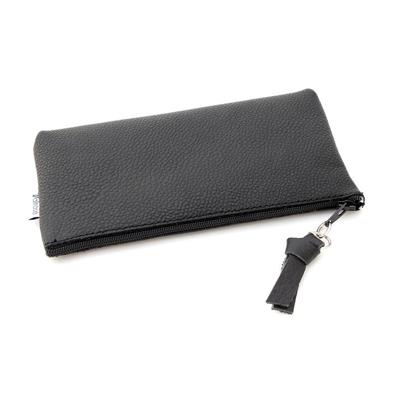 Pochettes zippées en cuir avec mousqueton