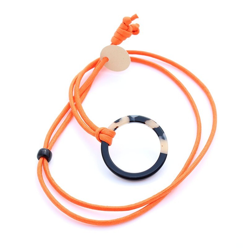 Pendentif Anneau acétate Plat