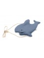 Etui enfant animal en feutre Requin ardoise