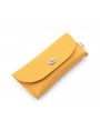 Pochette en cuir gaufré fantaisie Jaune