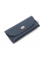 Pochette en cuir gaufré fantaisie Bleu marine