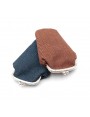 Herringbone fabric clasp purses