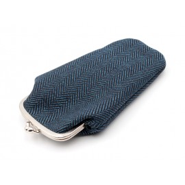 Herringbone fabric clasp purses