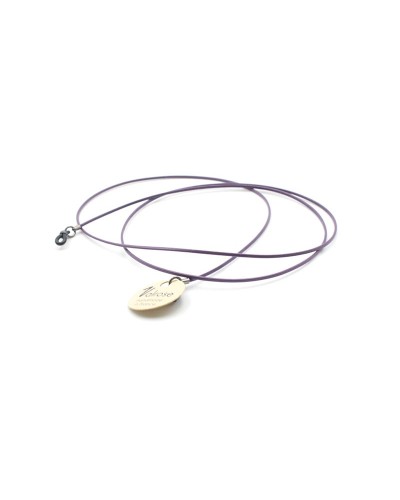 Purple Waxed flat leather cord