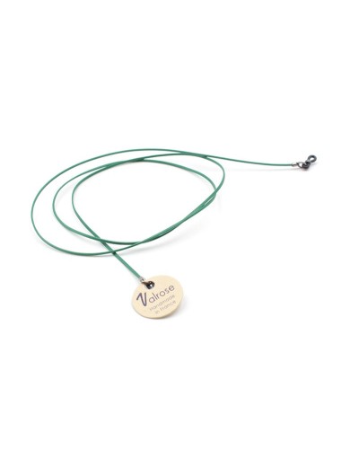 Cordon en cuir plat ciré Vert