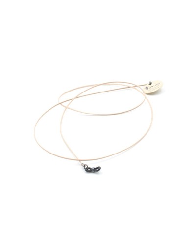 Cream Waxed flat leather cord