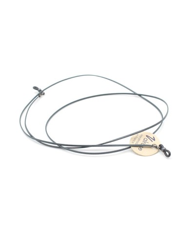 Grey Waxed flat leather cord