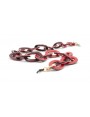 Red Acetate chain with very big oval links