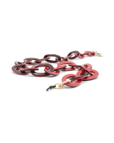 Red Acetate chain with very big oval links