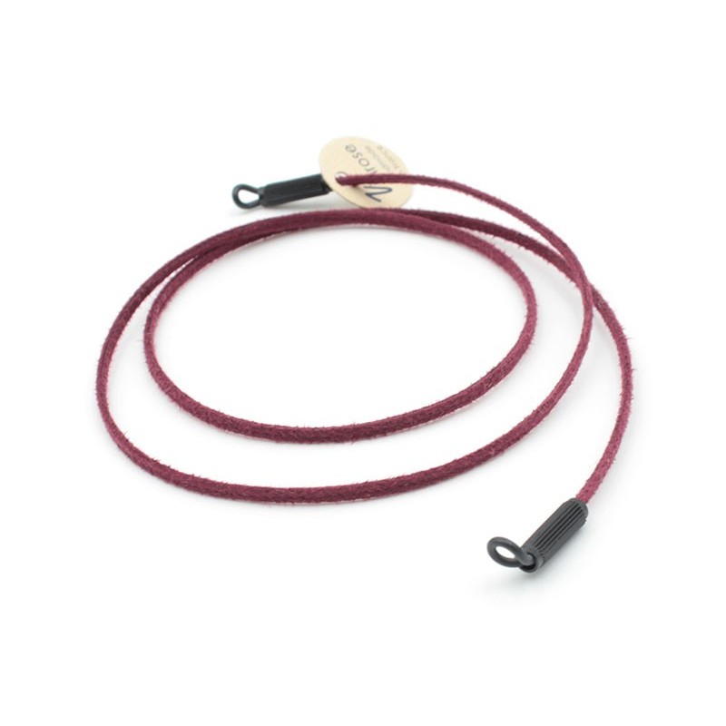 Burgundy Deer leather cord
